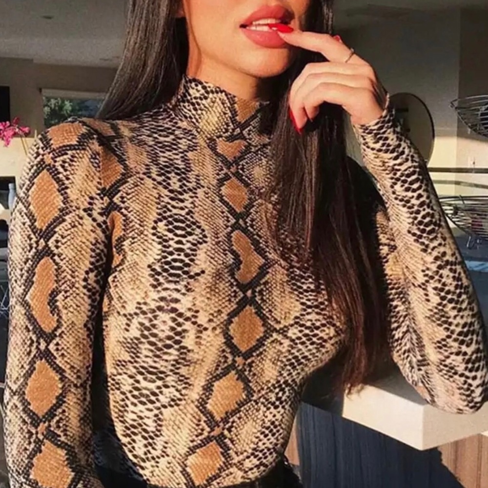 Leopard print bodysuit